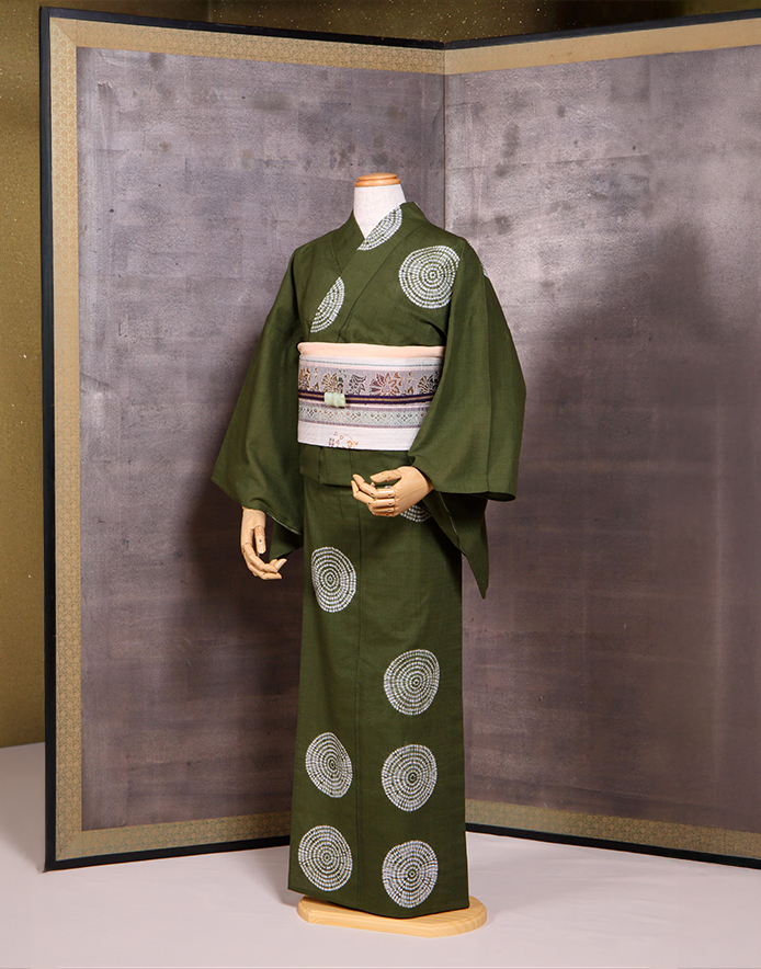 夏着物になる浴衣「唐松」