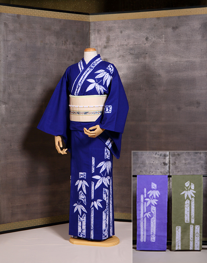 夏着物になる浴衣「竹」